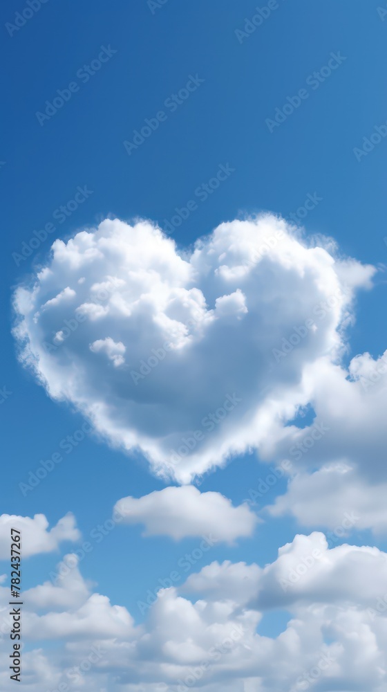 Whimsical Heart-Shaped Cloud Formation Generative AI Whimsical Heart-Shaped Cloud Formation Generative AI