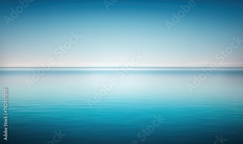 Tranquil Minimalist Seascape with Smooth Blue Waters Generative AI