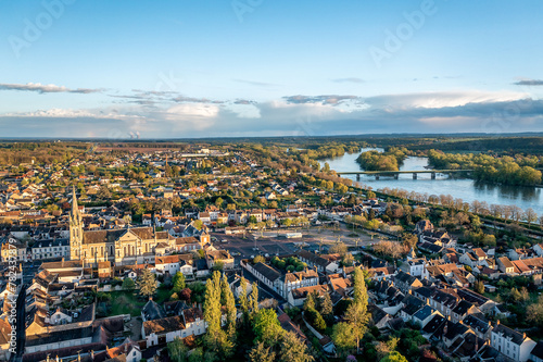 Aerial View over Briare Canals, Puisaye, North-Central France