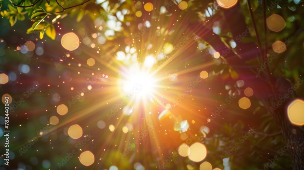 Sunlit Dew Drops on Foliage with Bokeh Sunlit Dew Drops on Foliage with Bokeh