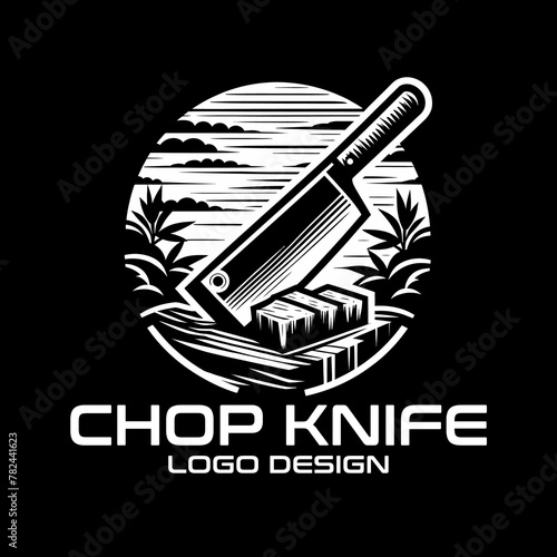Chop Knife Vector Logo Design