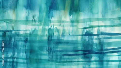 Watercolor Brushstrokes in Aquamarine and Blue Generative AI