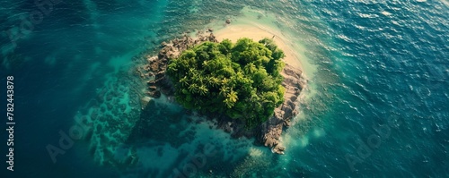 island in the ocean. photo
