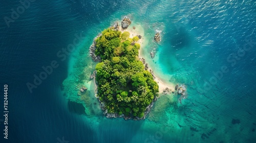 island in the ocean.