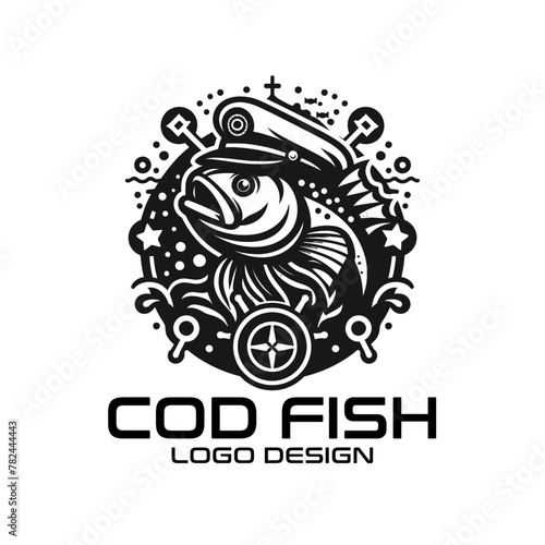 Cod Fish Vector Logo Design