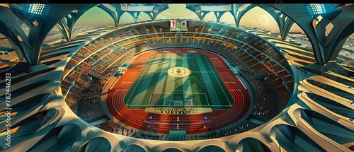 Stadiums morph into phantasmagoric sports arenas, adapting their shape and form to host different sports, creating optimal environments for each unique game.