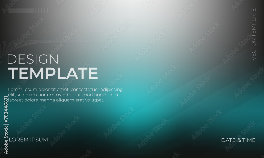 Modern Black Gray and Turquoise Gradient Background Illustration