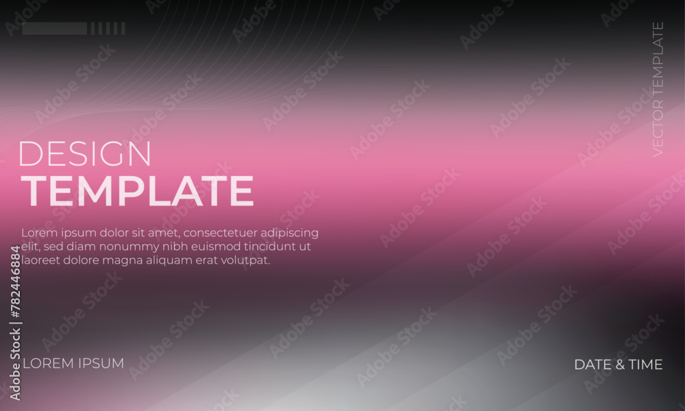 Elegant Black Pink Gray Gradient Background Design