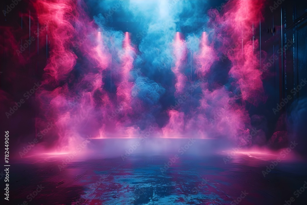 Mystic Hues: A Surreal Cosmic Stage. Concept Cosmic Photography, Surreal Backdrops, Mystical Portraits