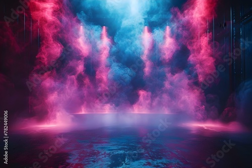 Mystic Hues: A Surreal Cosmic Stage. Concept Cosmic Photography, Surreal Backdrops, Mystical Portraits