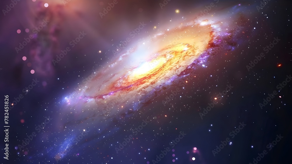Fototapeta premium Colorful galaxy background. Space background astronomy design.