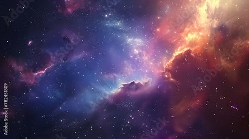 Colorful galaxy background. Space background astronomy design.