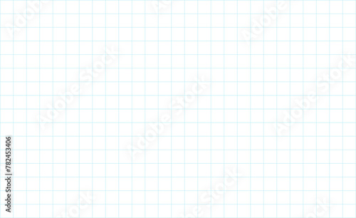 White sheet of paper with light teal grid lines vector pattern background