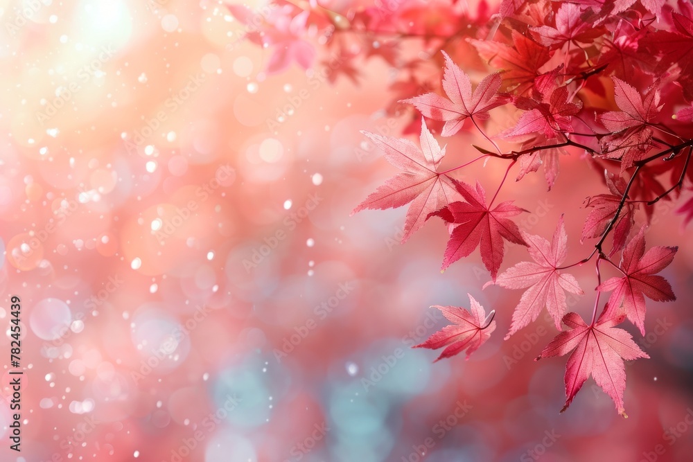 Autumn maple leaves gently falling with a soft bokeh effect in the background, evoking a dreamy fall atmosphere. Autumn maple leaves gently falling with a soft bokeh effect in the background, evoking a dreamy fall atmosphere.