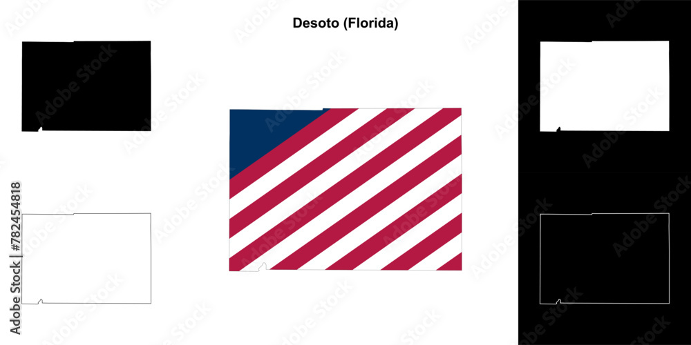Desoto County (Florida) outline map set Desoto County (Florida) outline map set
