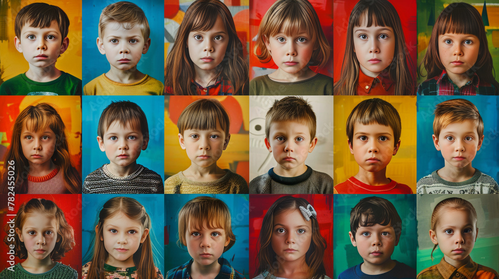 portrait of a diversity young children portrait of a diversity young children