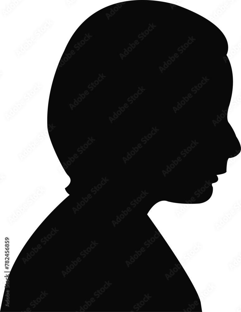 a girl head silhouette vector a girl head silhouette vector