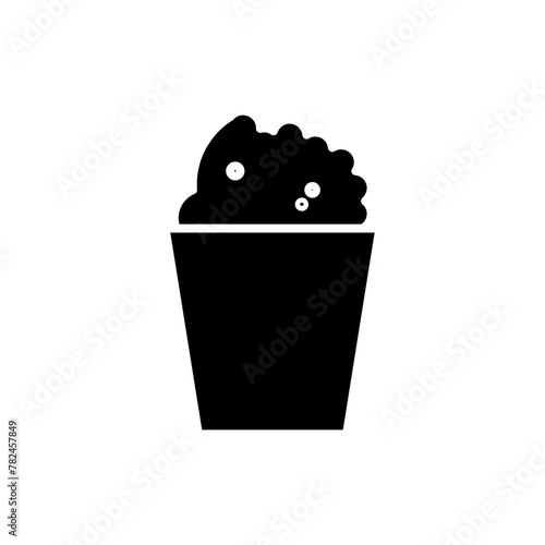 popcorn glyph icon