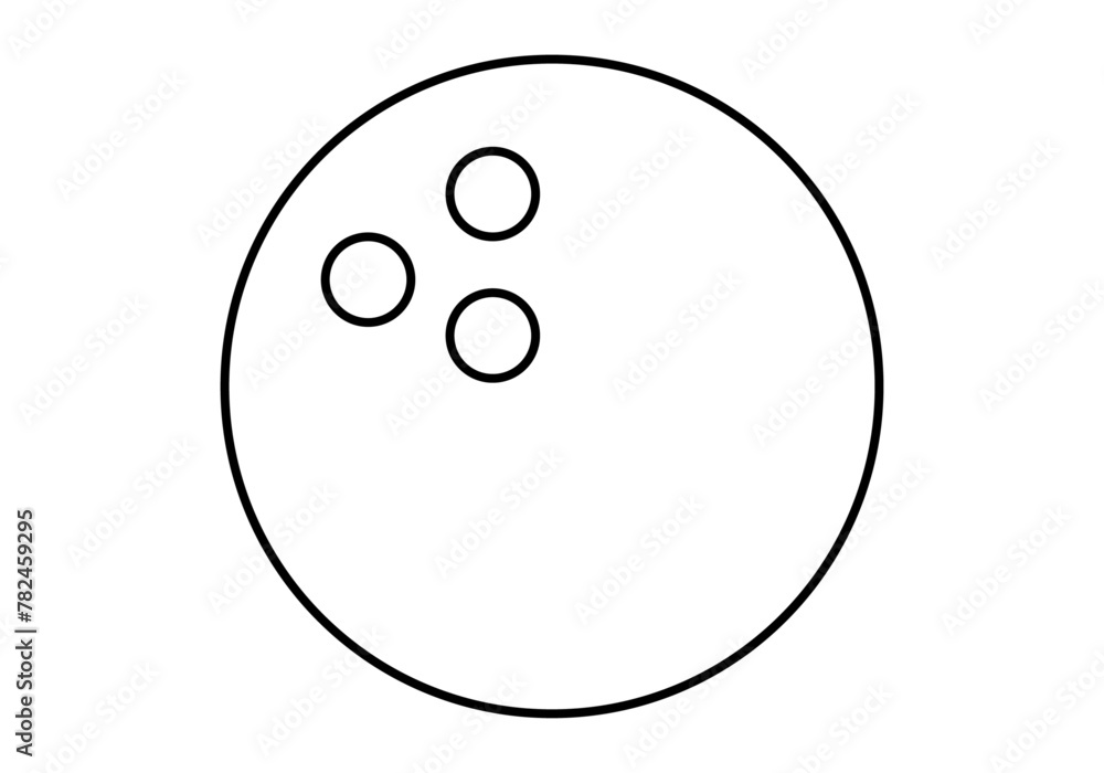 Icono negro de bola para jugar a los bolos. Icono negro de bola para jugar a los bolos.