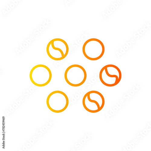 chocolate dragees gradient icon