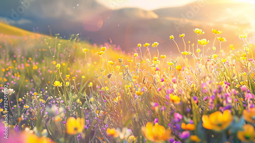 Freshness of Early Spring: Dewdrops and Sunbeams