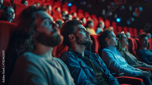 people watching movie in the cinema