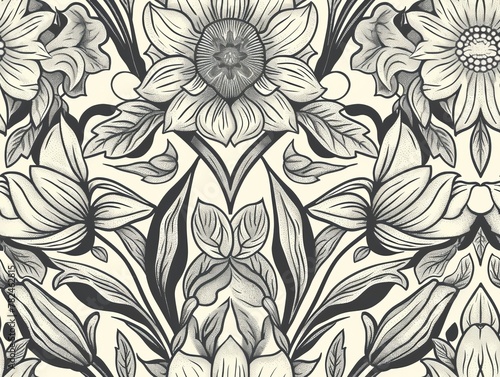 Wallpaper Mural Floral pattern Torontodigital.ca