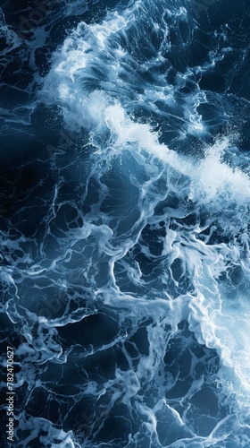 Ocean waves texture in moody blues