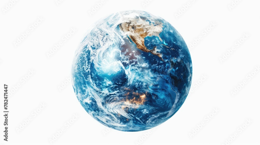 Earth Globe: Simplified Model Highlighting Continents and Oceans Earth Globe: Simplified Model Highlighting Continents and Oceans