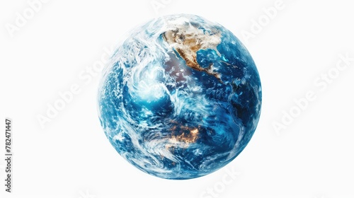 Earth Globe: Simplified Model Highlighting Continents and Oceans