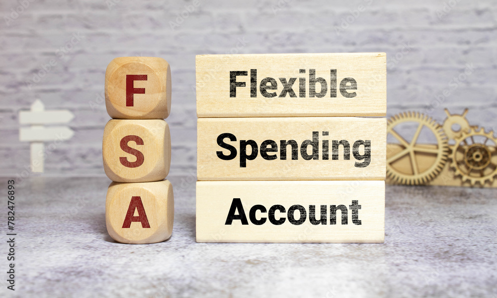 Obraz premium Flexible Spending Account FSA is shown on the conceptual business photo using the text.