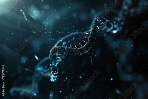 DNA 3d illustration against abstract background © PetrovMedia