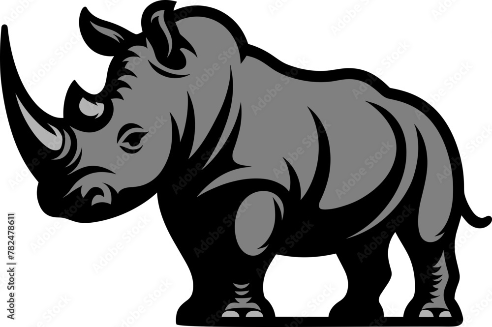 rhino isolated on white rhino isolated on white