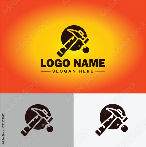 Hammer logo icon house repair tools construction thor icon vector for business app silhouette logo template
