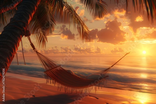 hammock at sunset