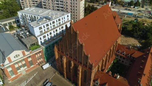 Church Szczecin Kosciol Jana Ewangelisty Aerial View Poland