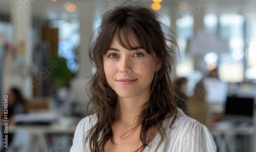 Young female startup person...