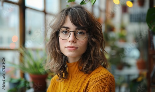 Young female startup person...