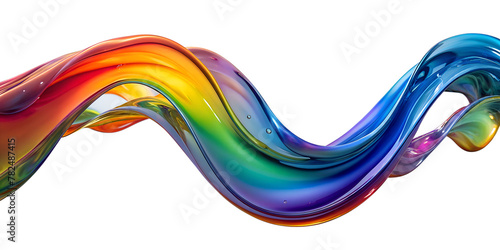 random 3d colorful rainbow shape