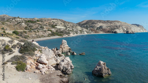 Plakat Adonis Felsen rocks, Cyprus.