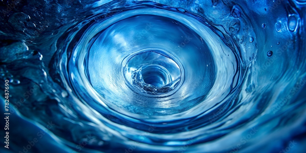 clear pure water whirlpool liquid vortex - obrazy, fototapety, plakaty 