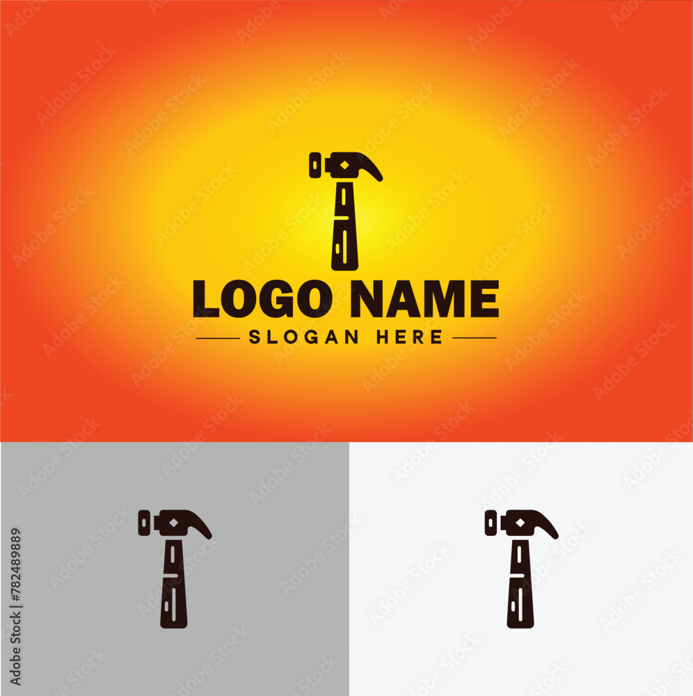 Hammer logo icon house repair tools construction thor icon vector for business app silhouette logo template Hammer logo icon house repair tools construction thor icon vector for business app silhouette logo template