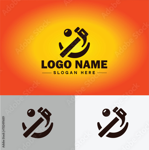 Hammer logo icon house repair tools construction thor icon vector for business app silhouette logo template