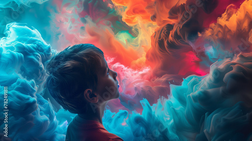 Young Mind Awed by Cosmic Color Explosions  Lost in Imagination  ADHD  