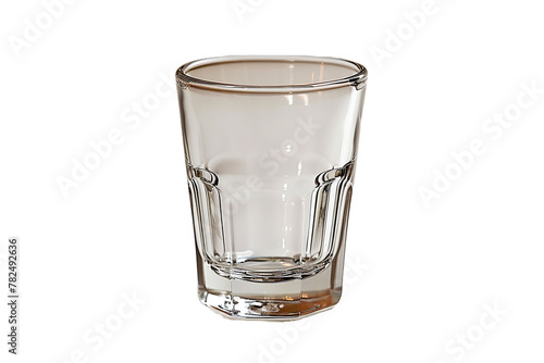 Classic Clear Glass Tumbler Isolated on White