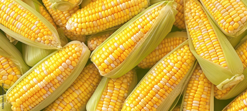 Seamless repeatable and tilelable texture pattern of fresh corn vegetable Seamless repeatable and tilelable texture pattern of fresh corn vegetable