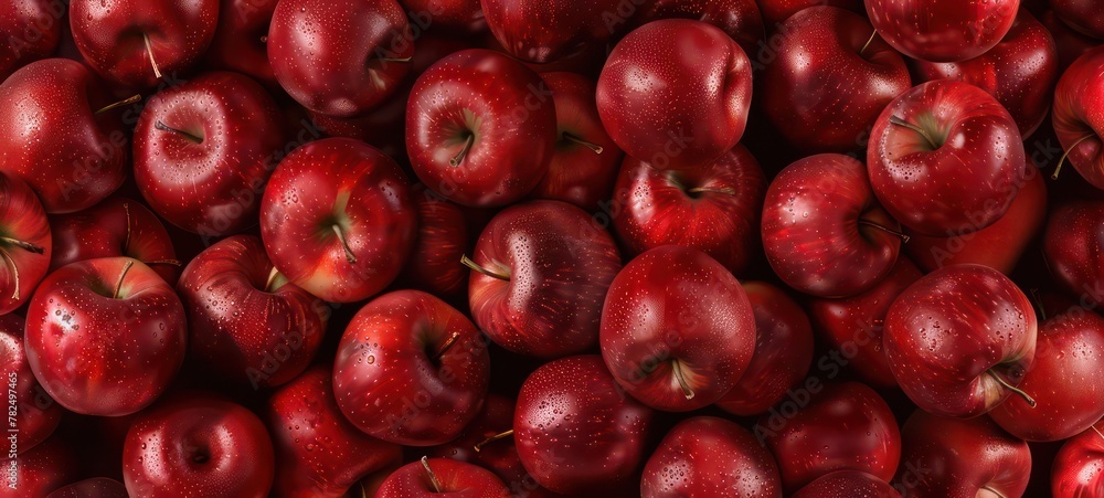 Seamless repeatable and tilelable texture pattern of fresh red apple fruits Seamless repeatable and tilelable texture pattern of fresh red apple fruits