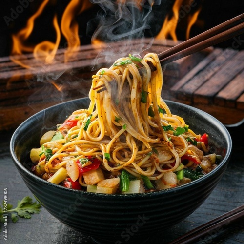 noodles with shrimp, Generative Ai 