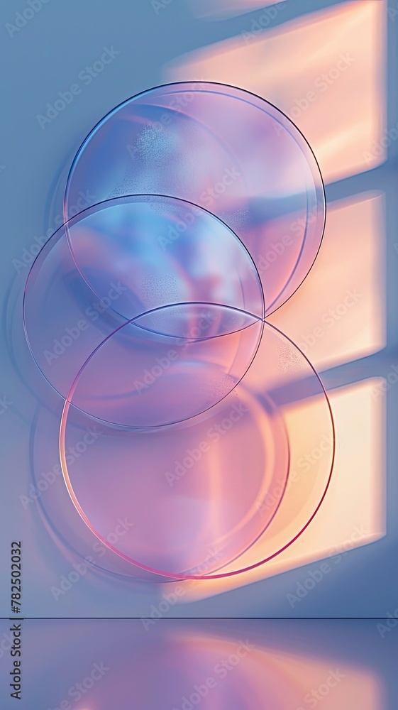 Glass round discs, transparent disc, round flat panels with refraction , highlights, sun rays, sunlight, geometric backgroun, 3D, illustration, vertical background
Glass round discs, transparent disc, round flat panels with refraction , highlights, sun rays, sunlight, geometric backgroun, 3D, illustration, vertical background