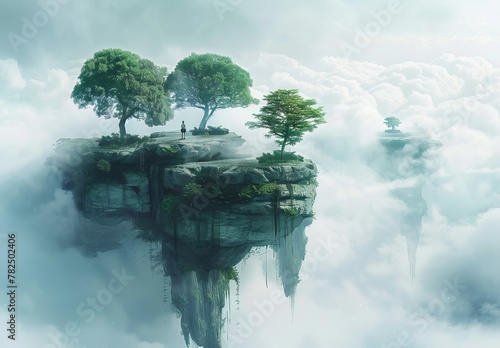Surreal landscapes that blur the line between reality and fantasy, with dreamlike scenery, floating islands, and mystical atmospheres that transport viewers to otherworldly realms. © Nicat